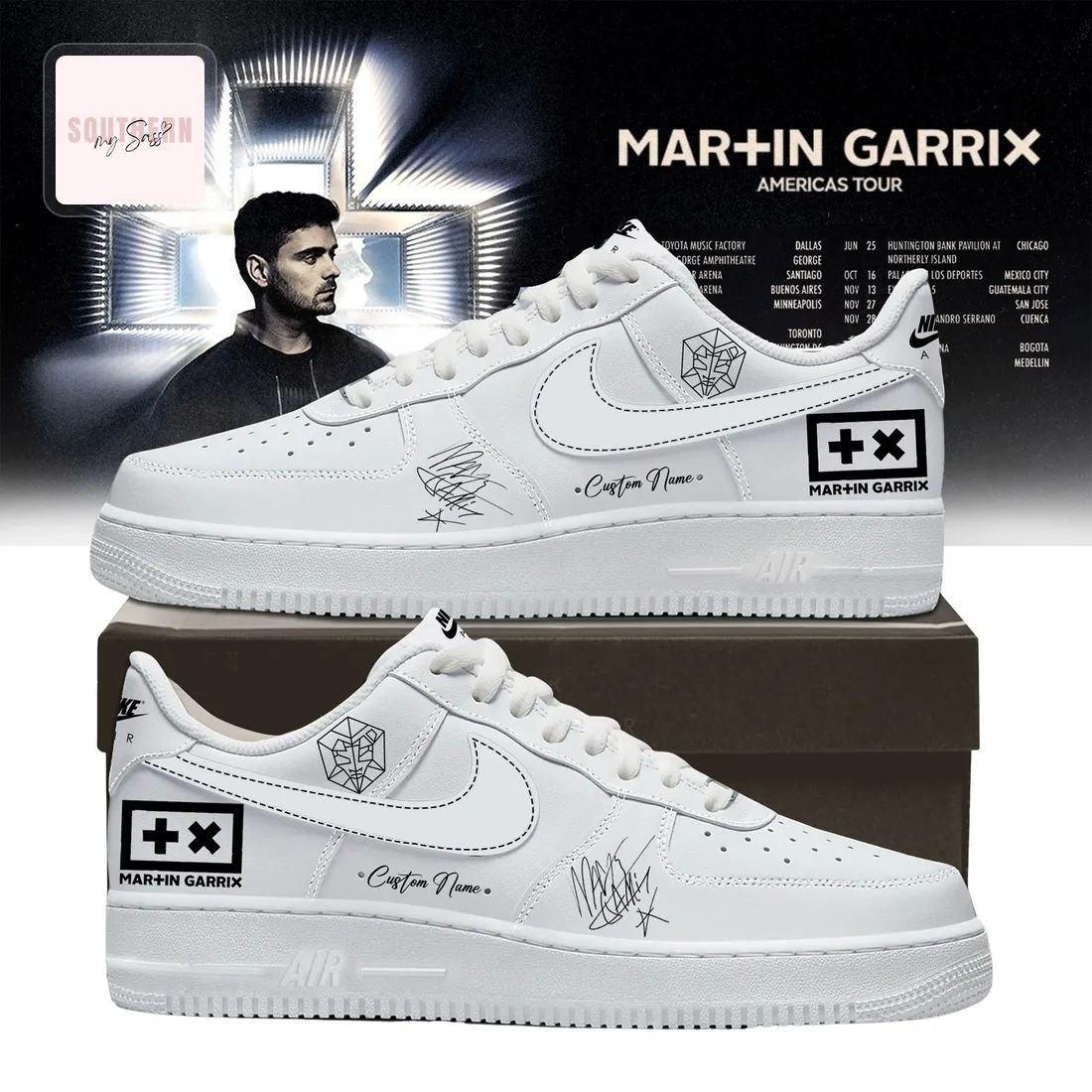 Martin Garrix Americas Tour Custom Name Air Force 1