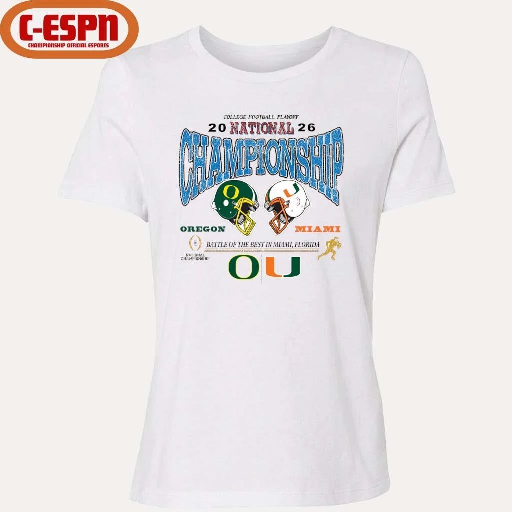 Oregon Vs Miami 2026 CFP National Championship T-Shirt