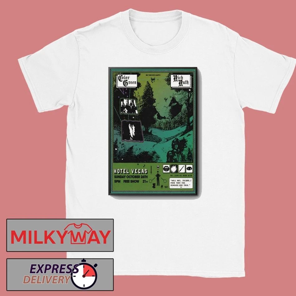 Color Green Oct 26 2025 Hotel Vegas In Austin TX Poster shirt