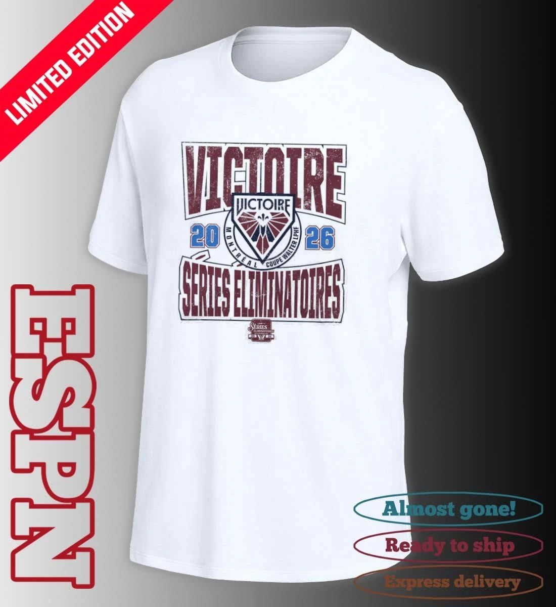Montreal Victoire 2026 PWHL Walter Cup Playoffs Voyage Shirt