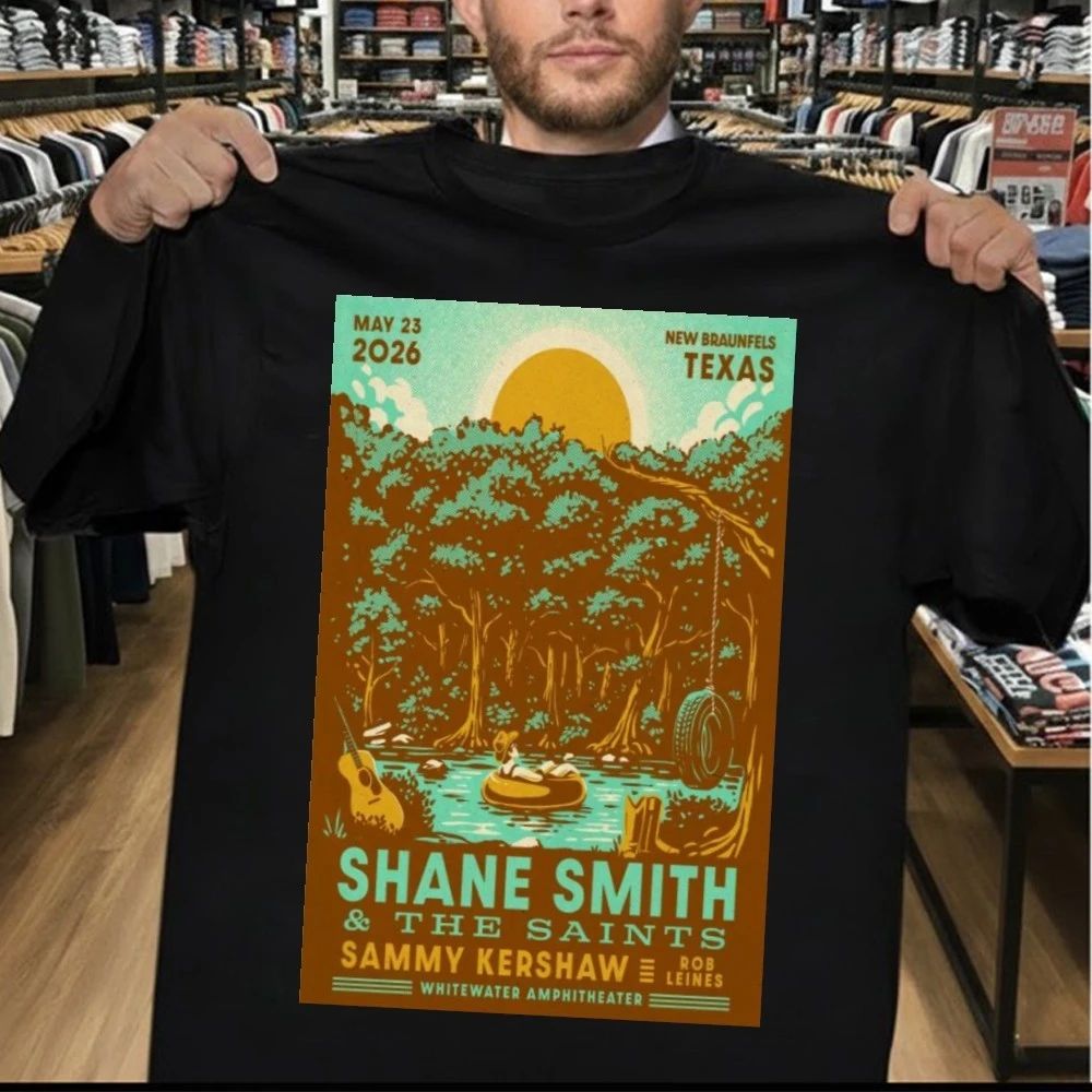 Shane Smith & The Saints May 23 2026 Whitewater Amphitheater New Braunfels, TX Poster Shirt
