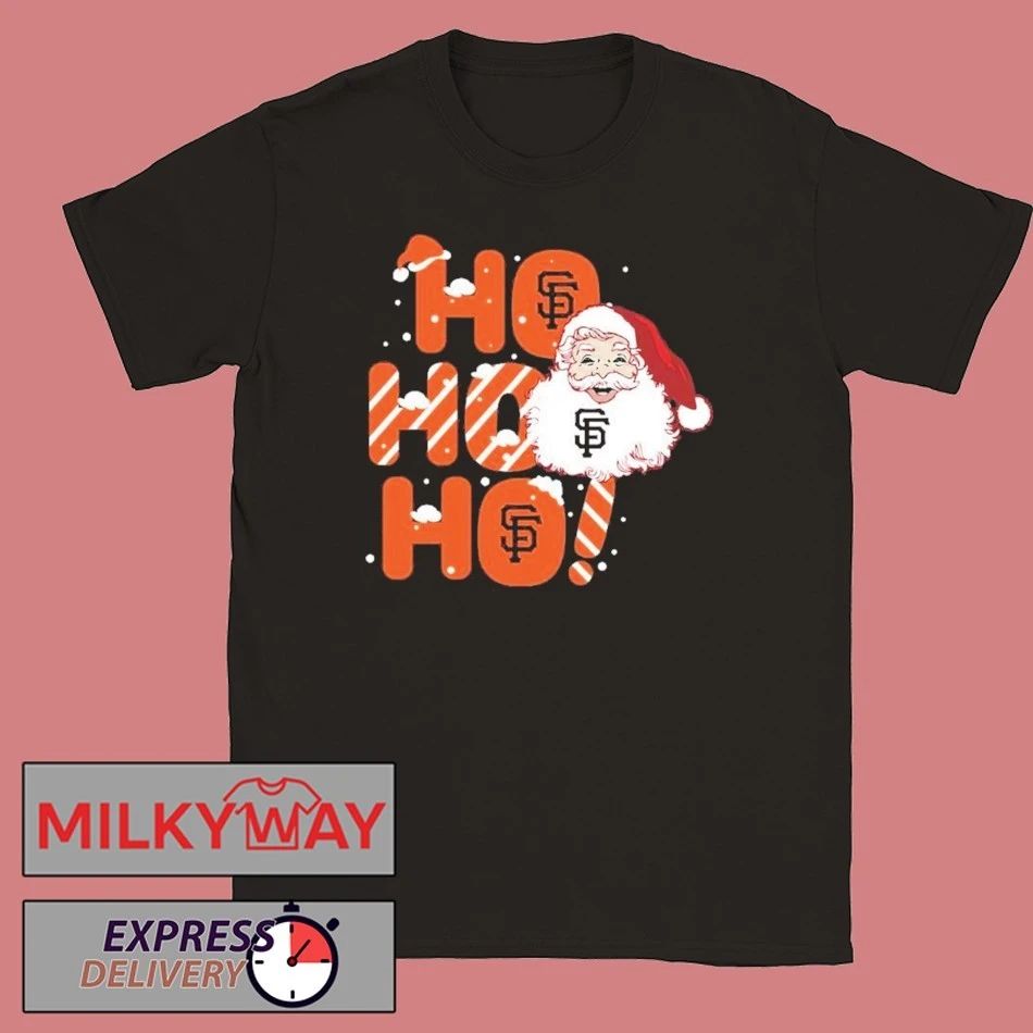 2025 San Francisco Giants Christmas Santa Ho Ho Ho Shirt