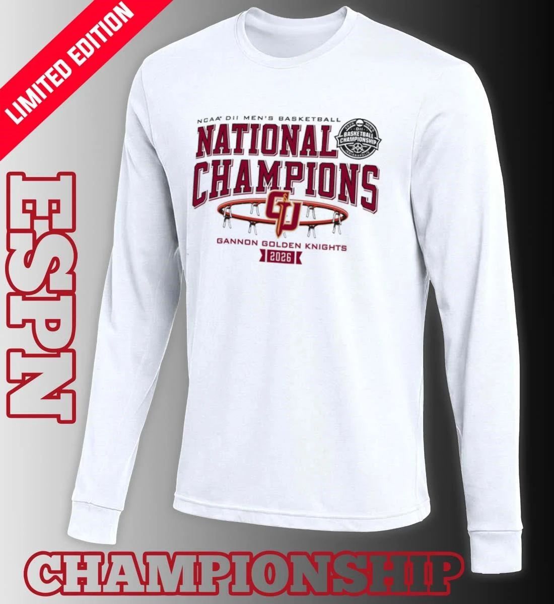 DII Men’s Basketball Champions 2026 Gannon University Shirt
