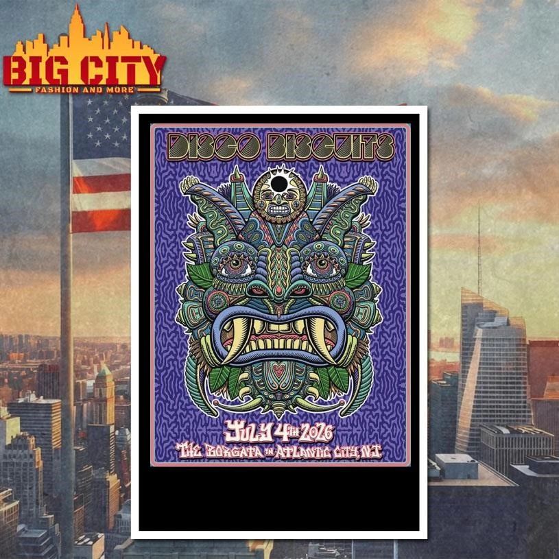 The Disco Biscuits Atlantic City New Jersey 2026 Venue Poster At The Borgata On July 4 2026 Home Decor Poster Shirt