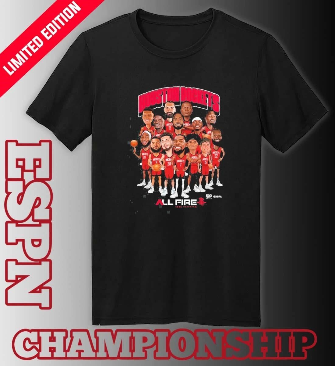 Houston Rockets All Fire Basketball 2026 Playoffs Caricature Shirt