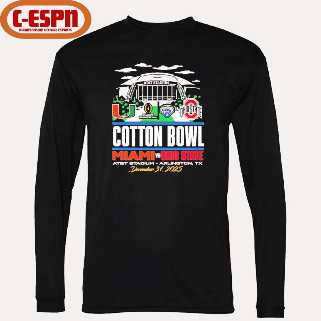2025 Cotton Bowl vs. Miami Stadium Shirt