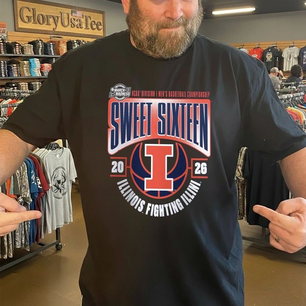 Illinois Fighting Illini 2026 NCAA Men’s Basketball Tournament March Madness Sweet 16 T-Shirt