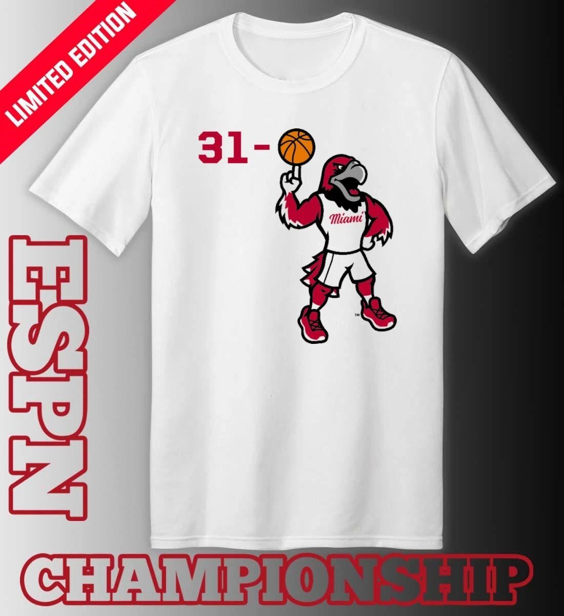 31-0 Miami RedHawks Basketball Mascot Shirt