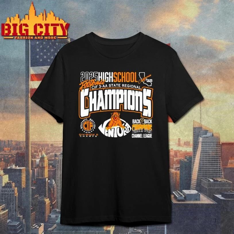 Ventura High School Cougars Football Cif 3 Aa State Regional Champions 2025 Shirt