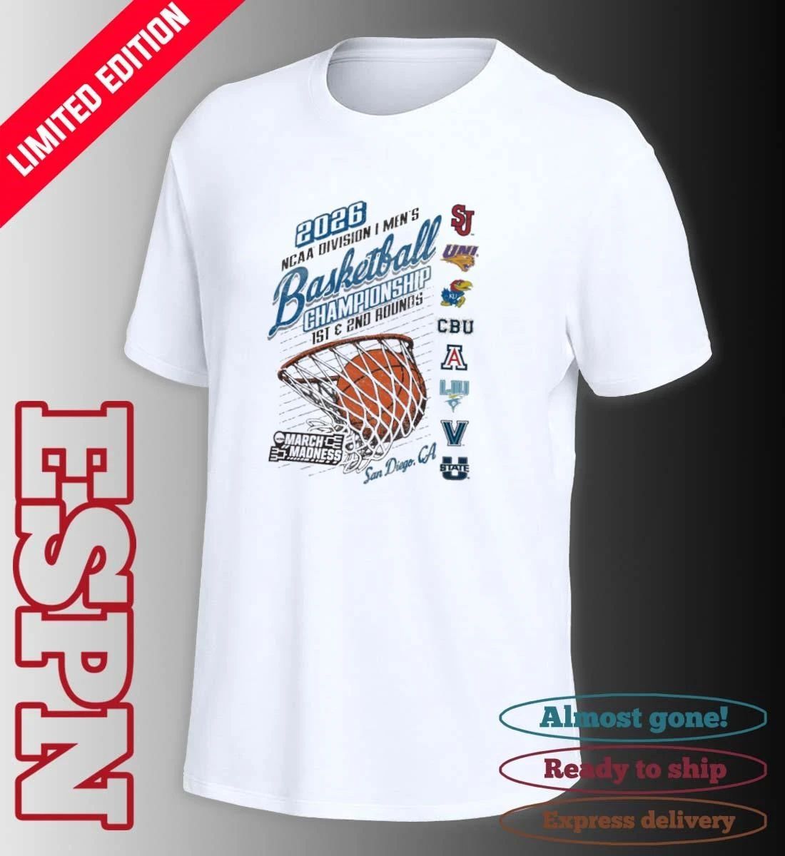 San Diego, CA 2026 NCAA DI Men’s Basketball Championship – 1st, 2nd Rounds Shirt