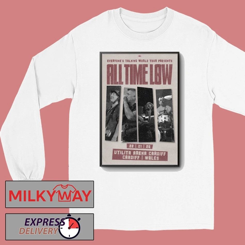 All Time Low Jan 22 2026 Utilita Arena Cardiff Wales Poster shirt