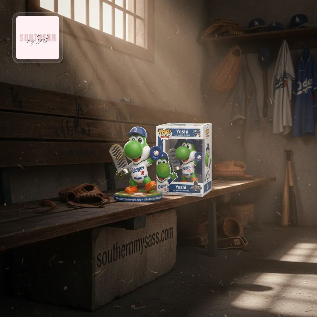 Yoshi Los Angeles Dodgers World Series Champions 2025 Pop Figure Doll
