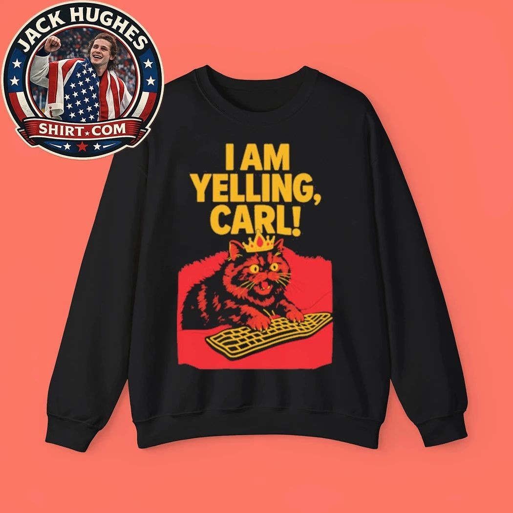 I Am Yelling, Carl! Cat Keyboard T-Shirt