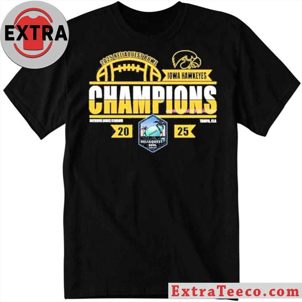 Iowa Hawkeyes 2025 ReliaQuest Bowl Logo T-Shirt