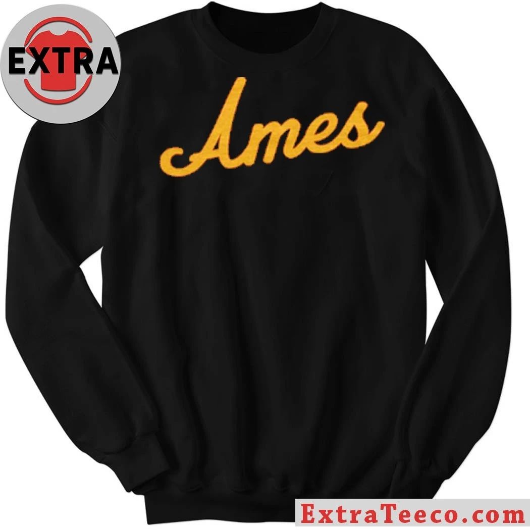 Ames Iowa Script Cardinal T-Shirt