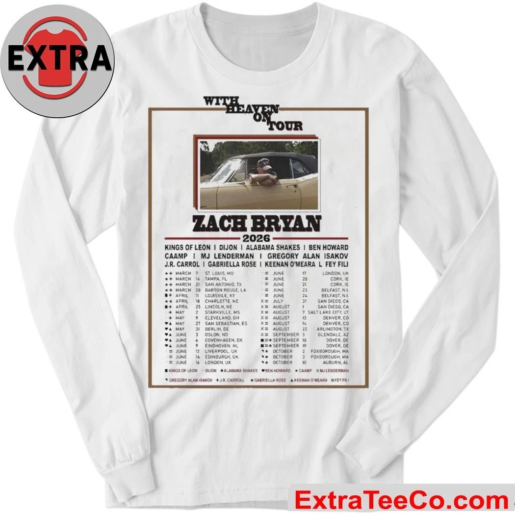 Zach Bryan With Heaven On Tour 2026 Signature Shirt