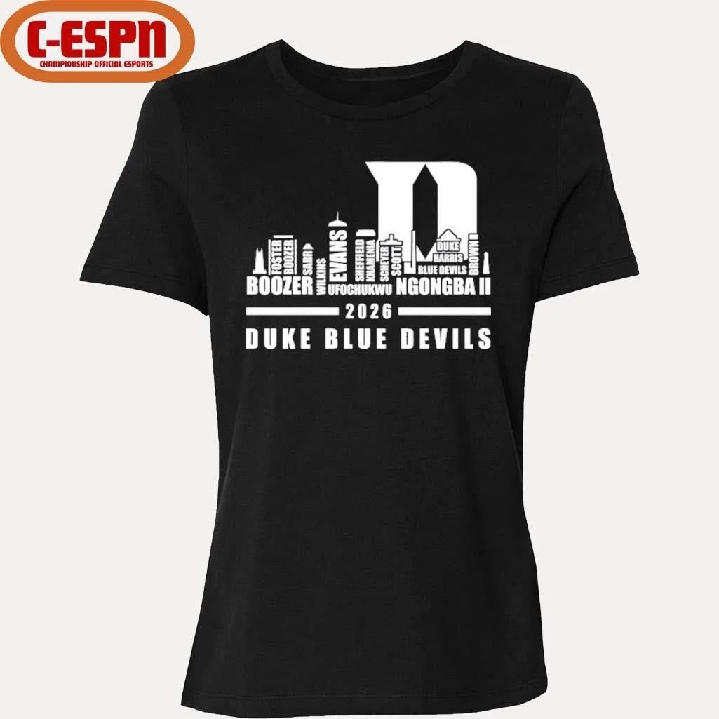 Duke Basketball Skyline Player Names 2026 Shirt