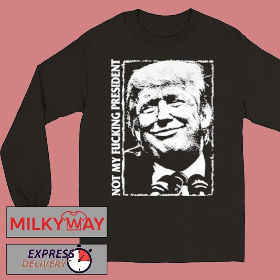 NOFX Trump Is Not My President Black White Shirt
