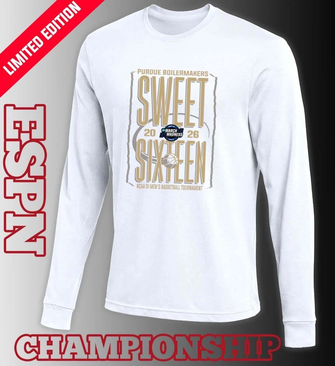 Purdue Boilermakers Sweet Sixteen 2026 NCAA DI Men’s Basketball Tournament T-Shirt