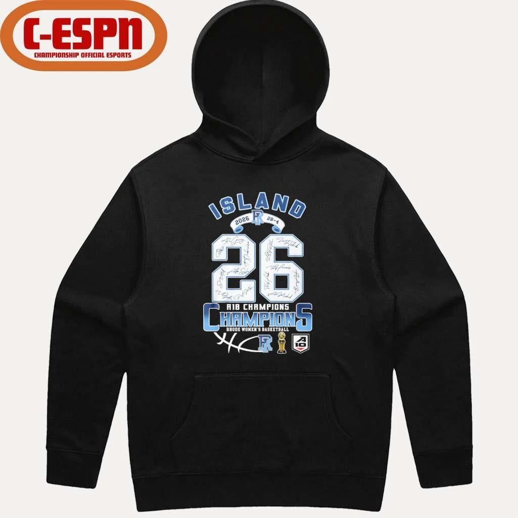 Rhode Island Women’s Basketball 2026 A10 Tournament Champions 28-4 Shirt
