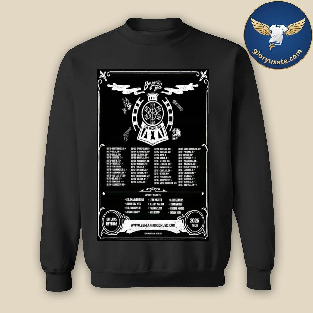 Benjamin Tod & The Inline Six Outlaw’s Revenge Tour 2026 Poster Shirt