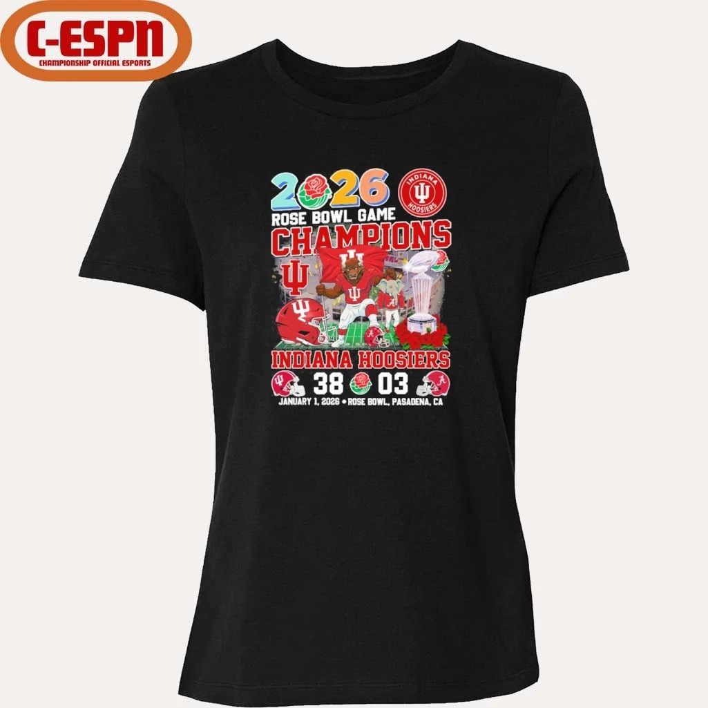 2026 Rose Bowl Game Champions Indiana Beat Alabama 38-3 Shirt