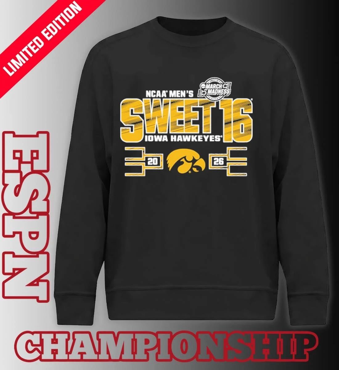 Iowa Hawkeyes NCAA Men’s Basketball Sweet 16 Shirt