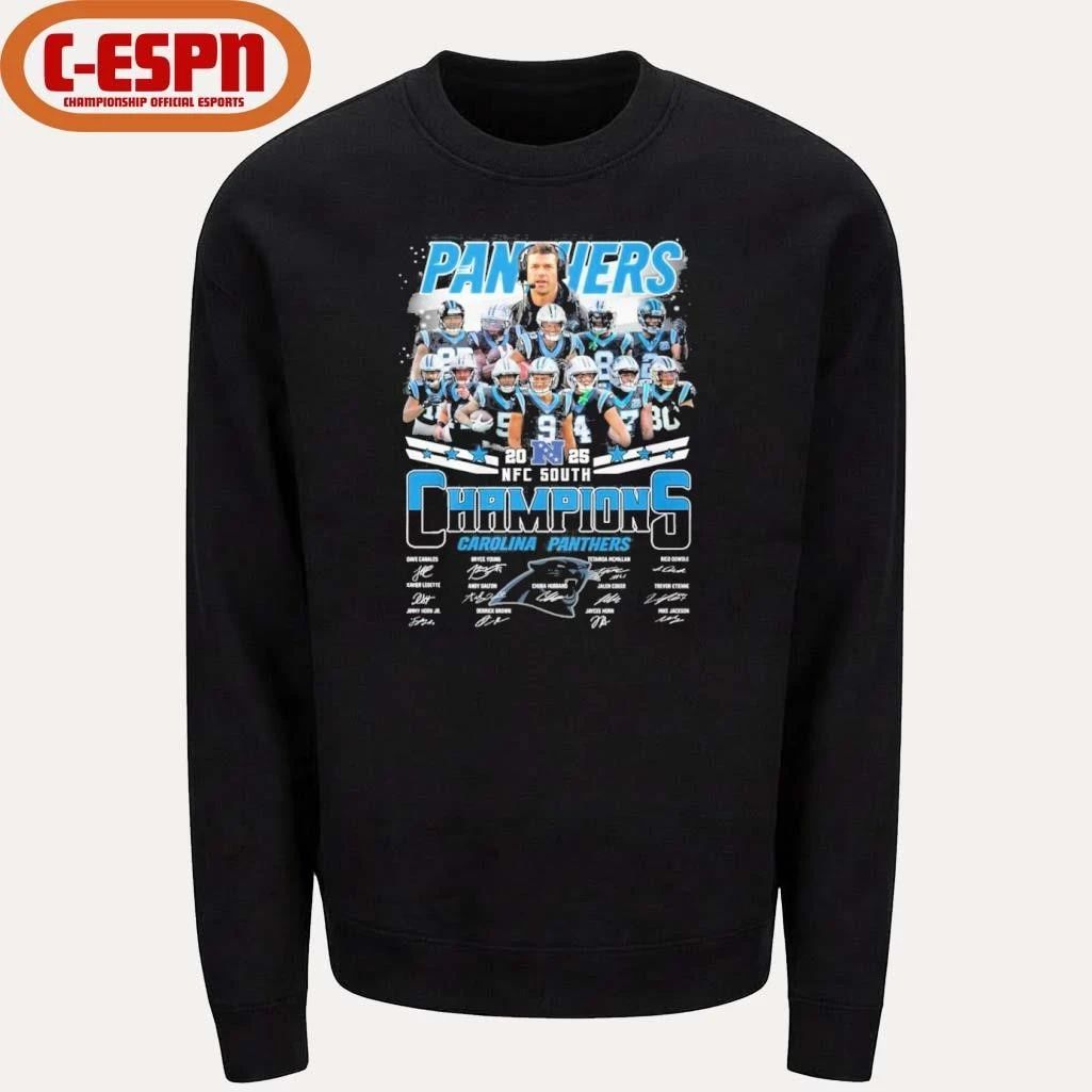 Carolina Panthers Team NFC South Champions 2025 T-Shirt