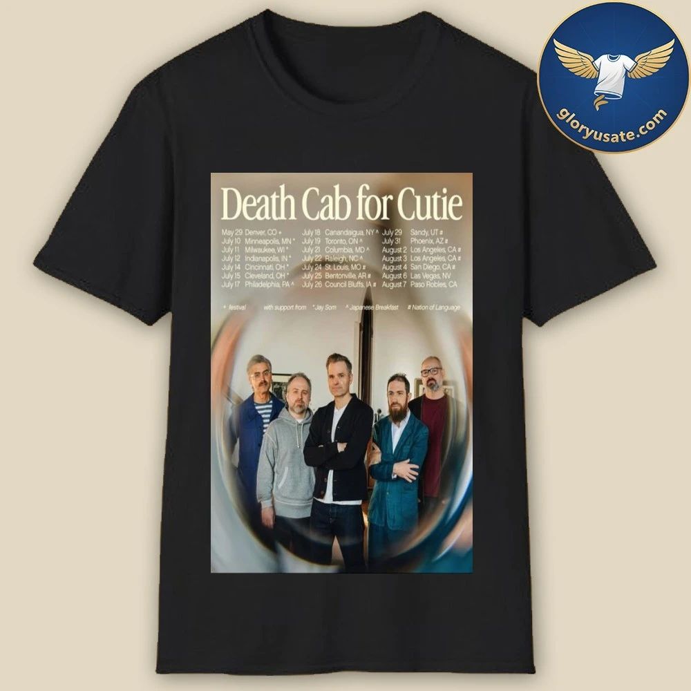 Death Cab For Cutie North America Summer 2026 Poster Dates Shirt