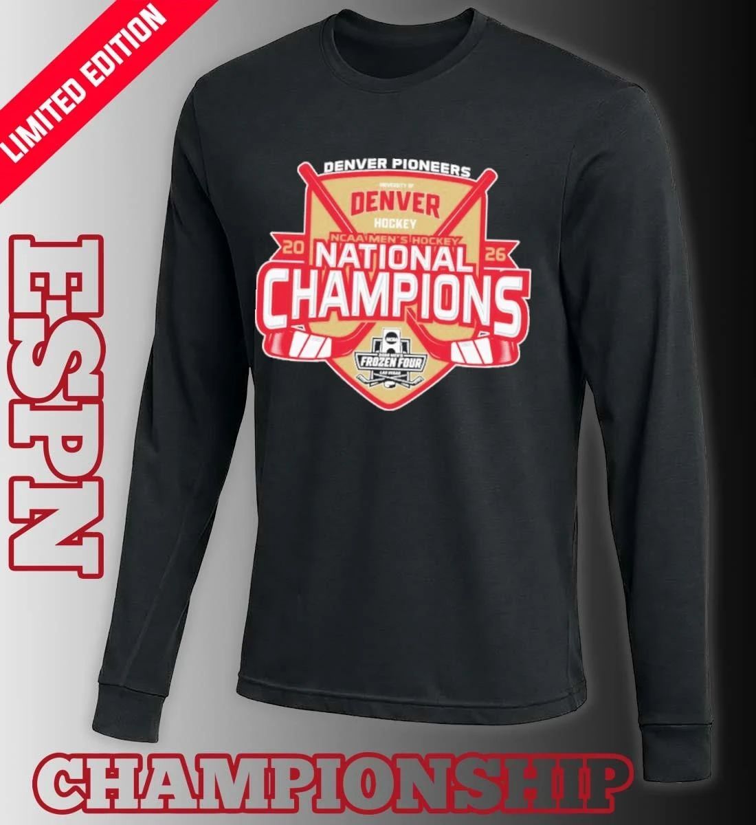 April 11 Denver Pioneers 2026 Men’s Ice Hockey National Champions Shirt