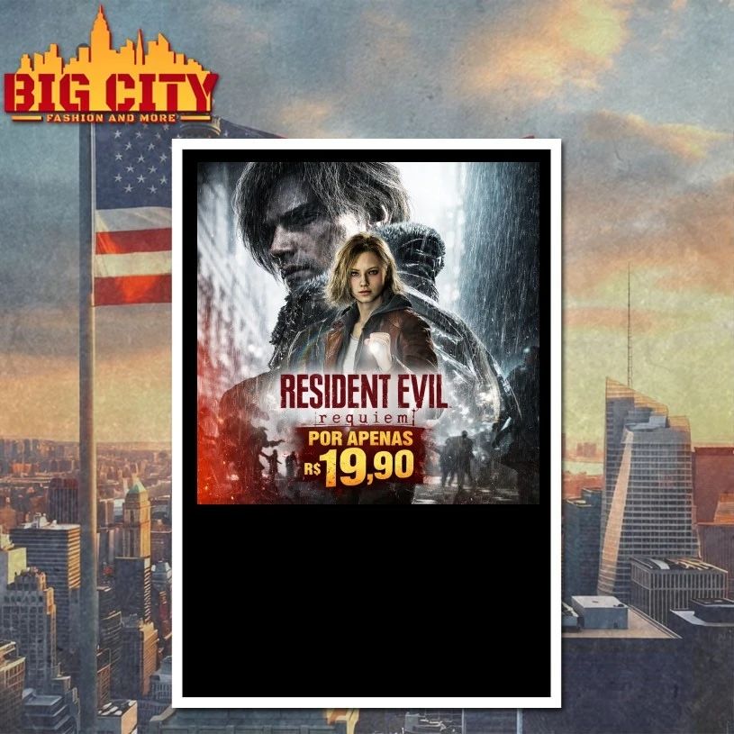 Resident Evil requiem for apenas r$ 19,90 poster T-shirt