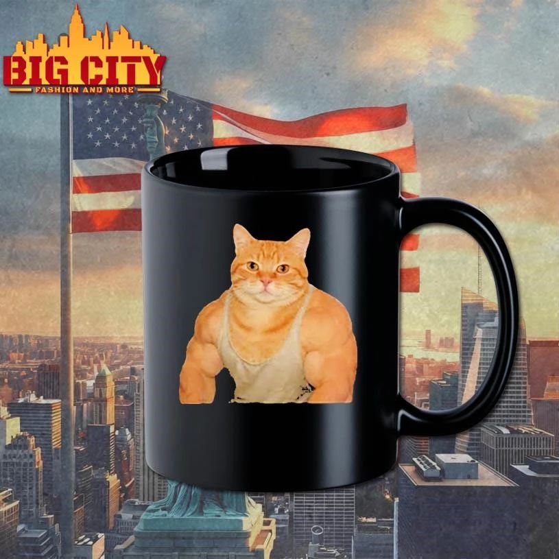 Muscular Cat Funny Shirt