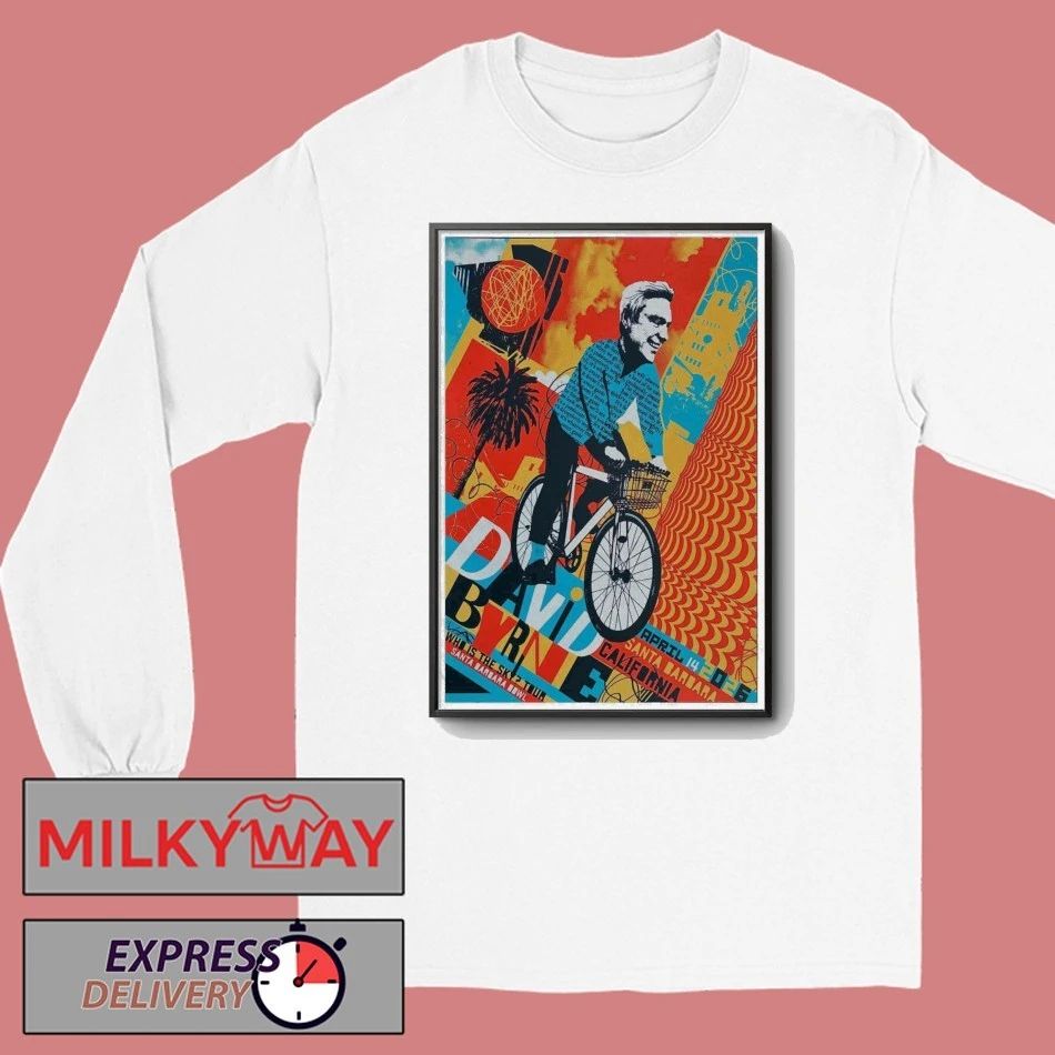 David Byrne Poster Apr14 2026 Santa Barbara Tour shirt
