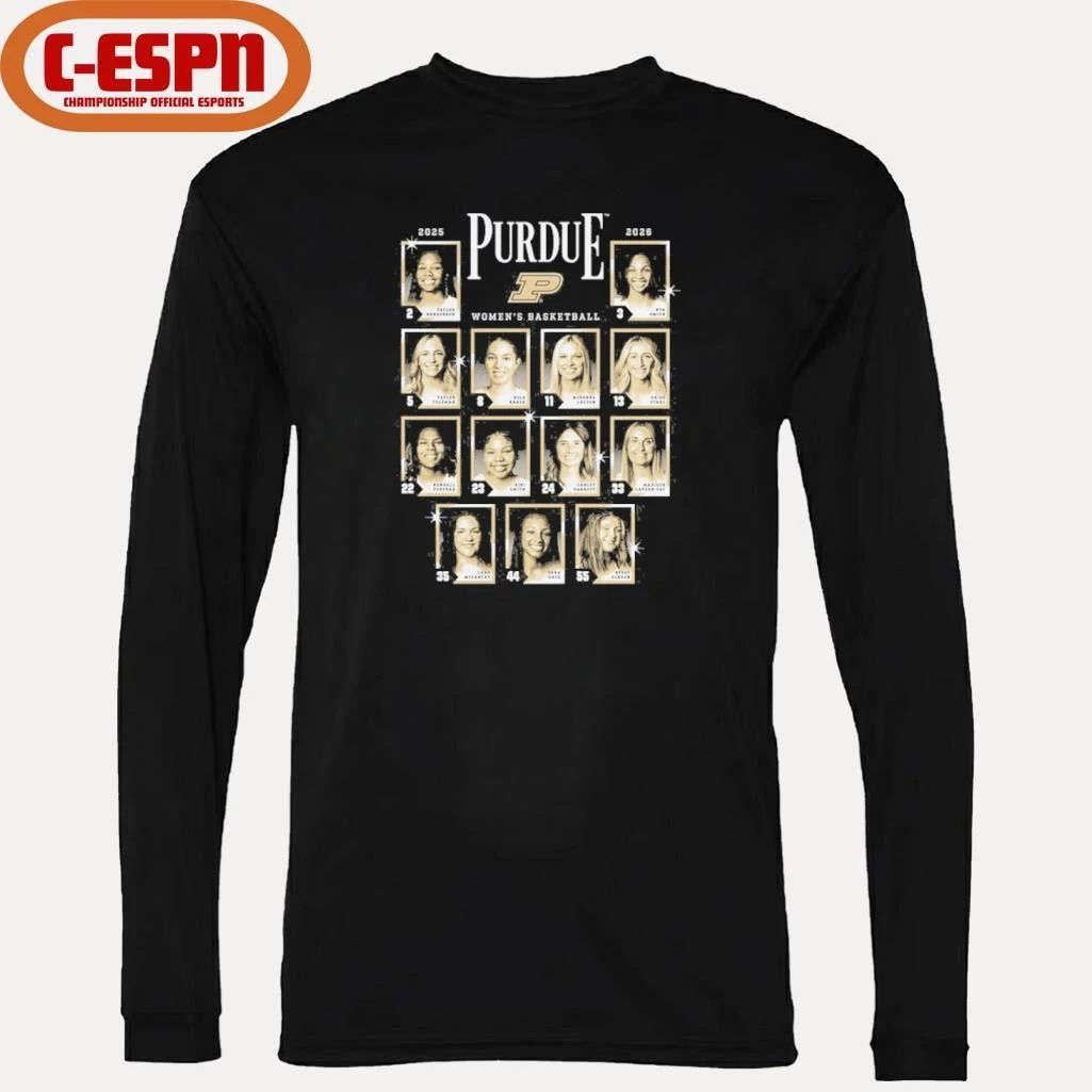 2025-2026 Purdue Women’s Basketball Yearbook Team Shirt