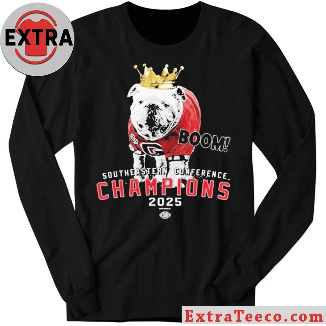 Georgia Bulldogs Boom Southeastern Conference in 2025 Championship Shirt