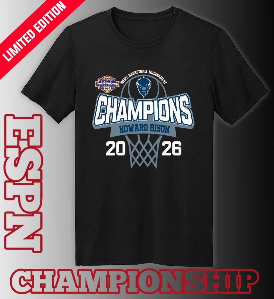 MEAC Men’s Basketball Tournament 2026 Champions Howard Bison T-Shirt