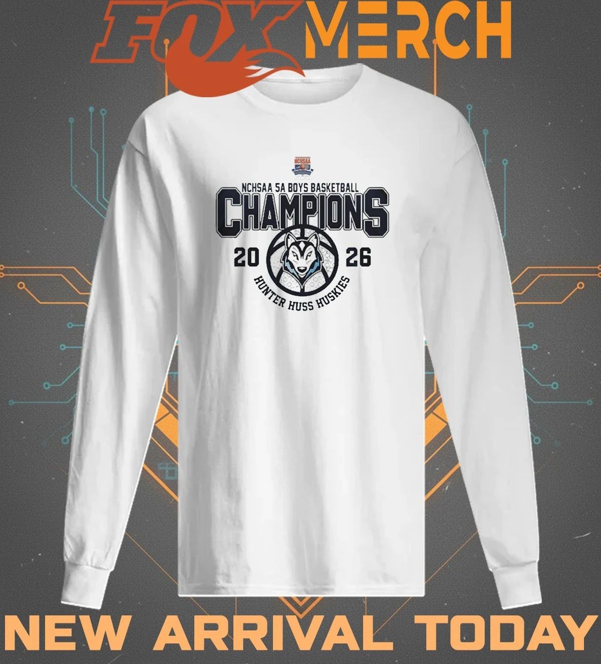 Hunter Huss Huskies NCHSAA Boys 5A Basketball State Champions 2026 t-shirt