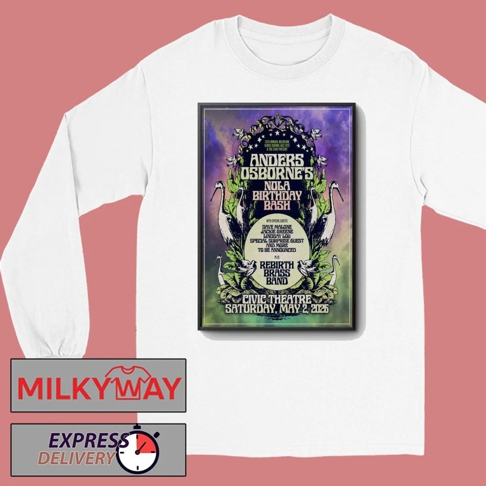 Anders Osborne May 2 2026 In New Orleans LA Poster shirt