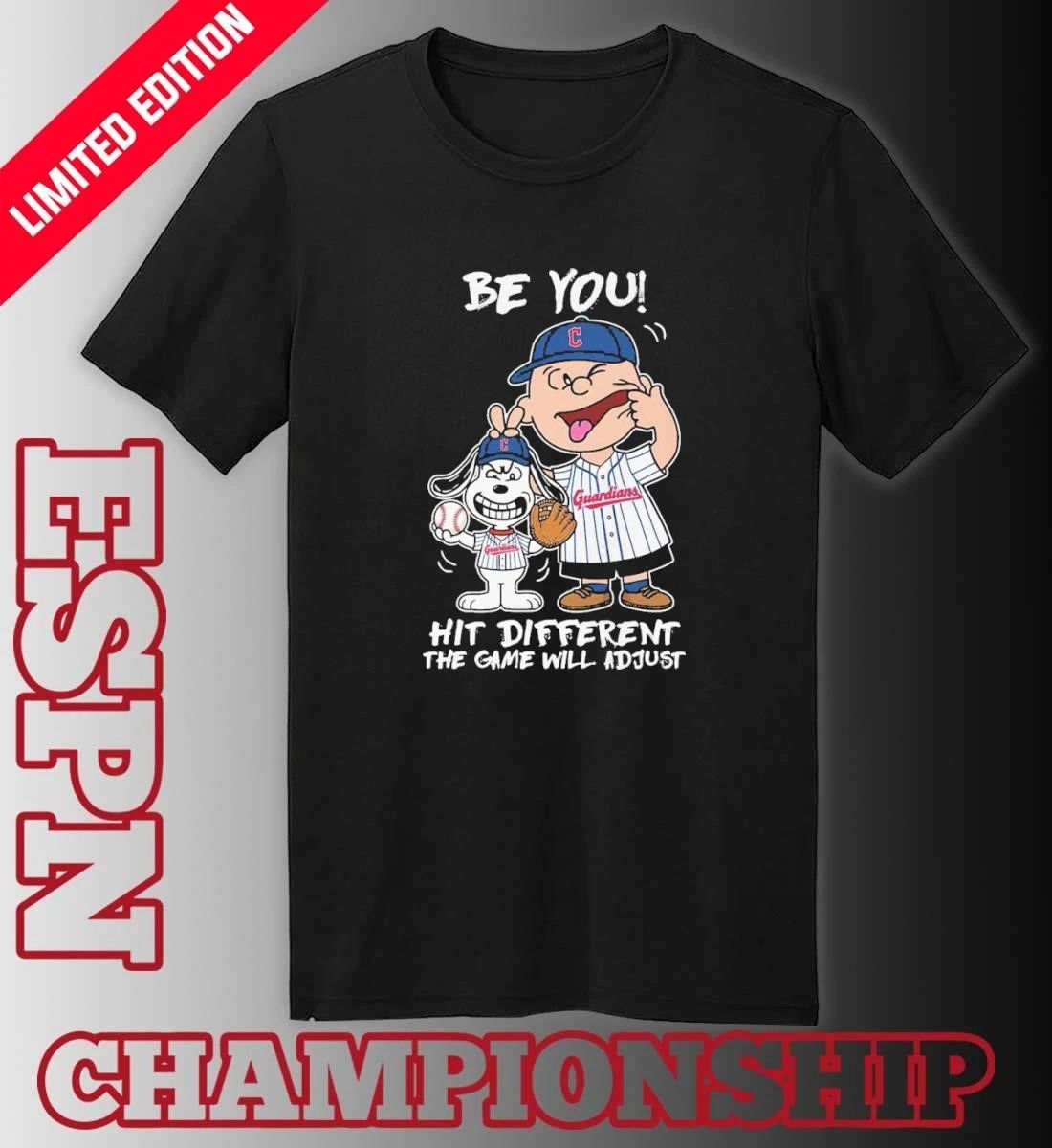 The Peanuts X Cleveland Guardians Be You Hit Different The Game Will Adjust Shirt