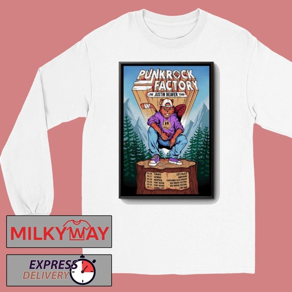 Punk Rock Factory The Justin Beaver 2026 Shows Poster shirt