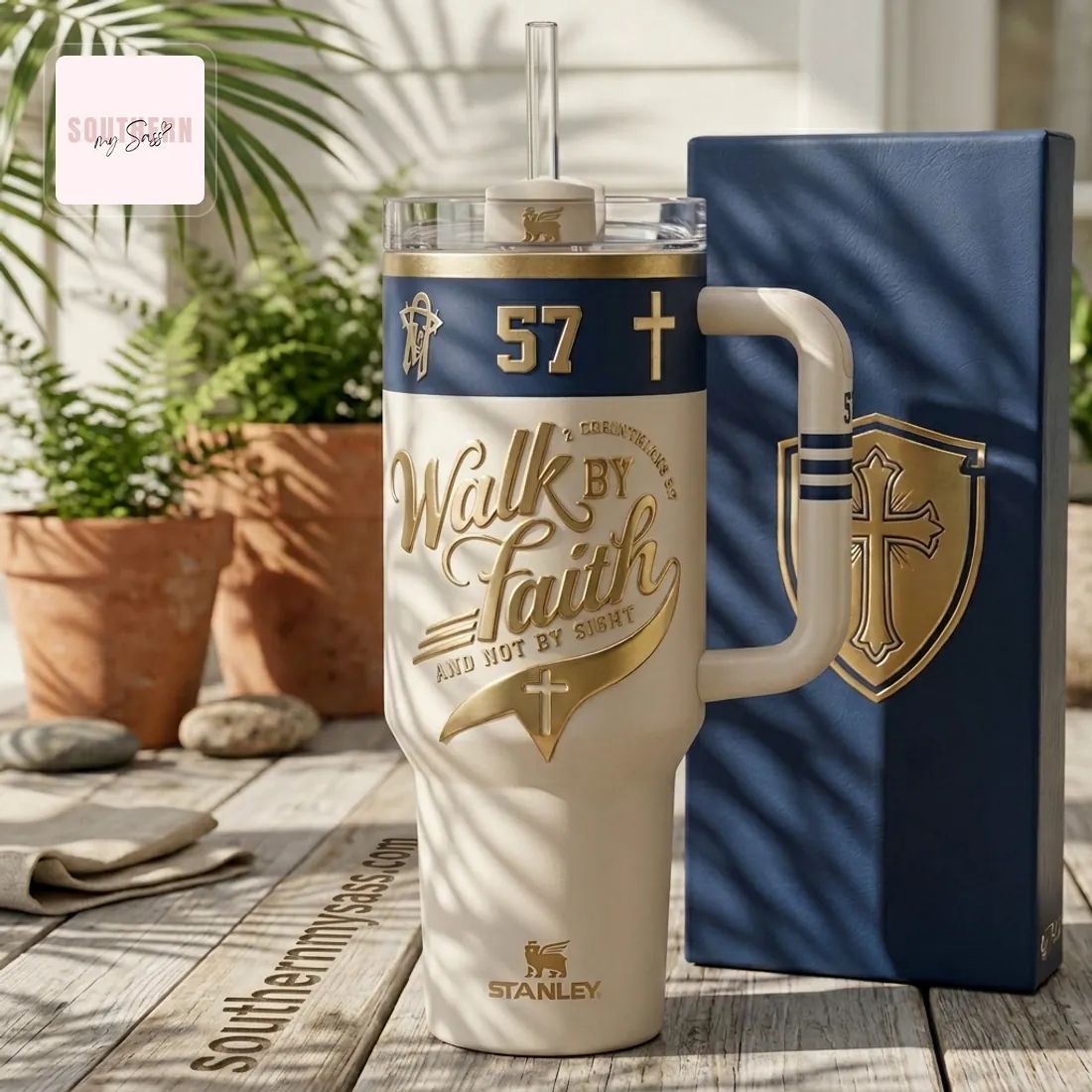 Stanley “Walk by Faith” 2 Corinthians 5:7 Scripture Insulated Handled Tumbler