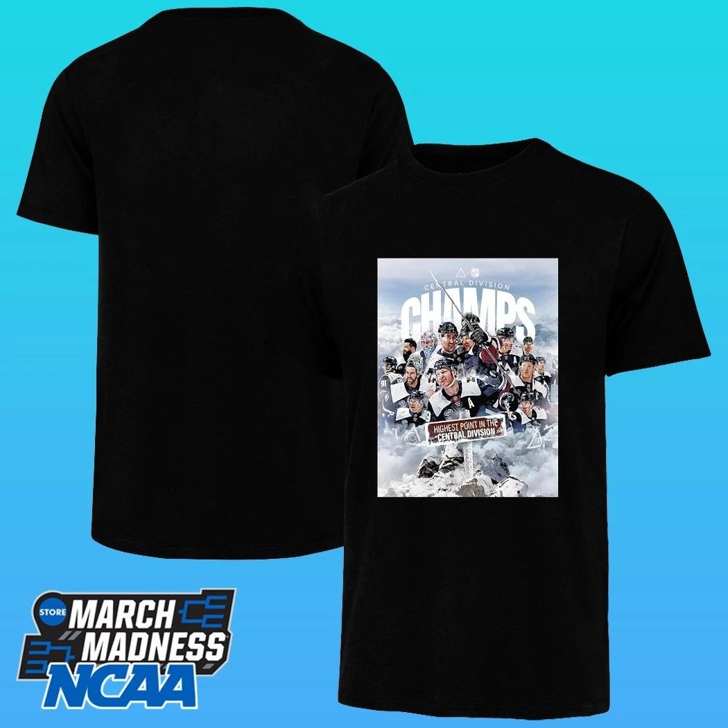 Colorado Avalanche NHL 2026 Central Division Champions Highest Point In The Central Division Shirt