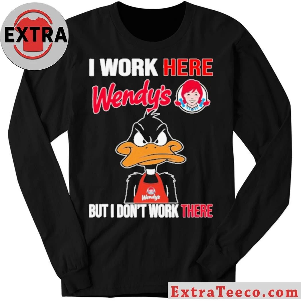 Wendy’s Employee Parody Grumpy Duck I Work Here Shirt