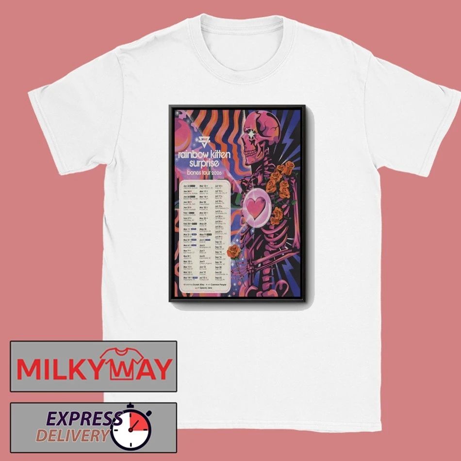 Poster Rainbow Kitten Surprise Bones Tour 26 shirt