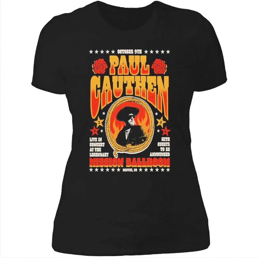 Paul Cauthen October 9 2026 In Denver, CO Tour Shirt