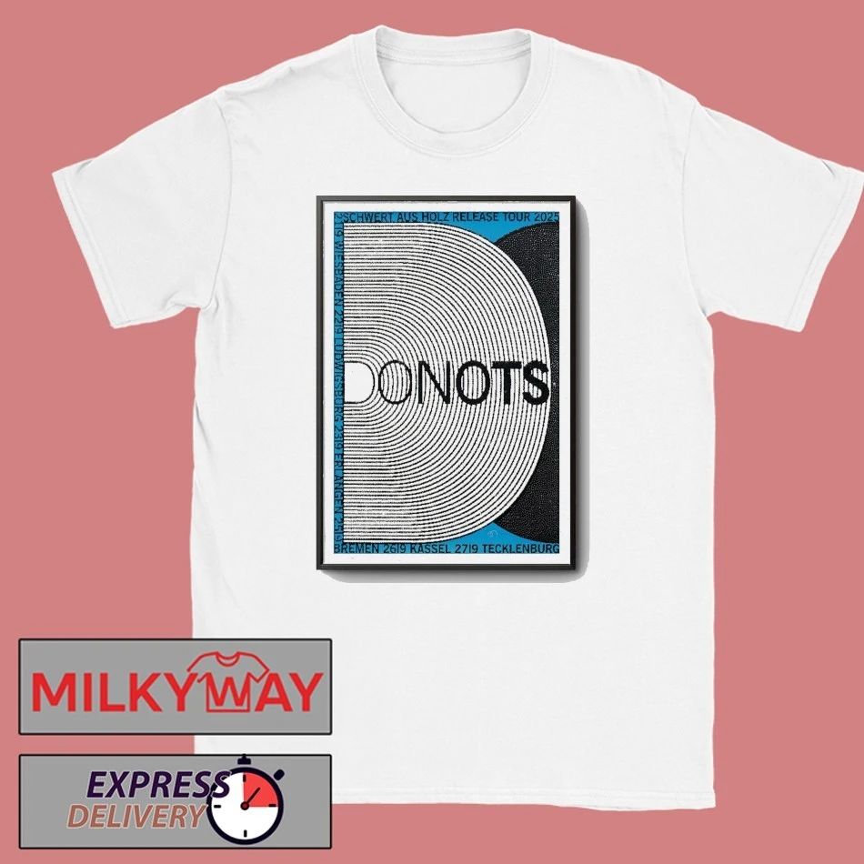Donots Schwert Aus Holz Release Tour 2025 Poster shirt