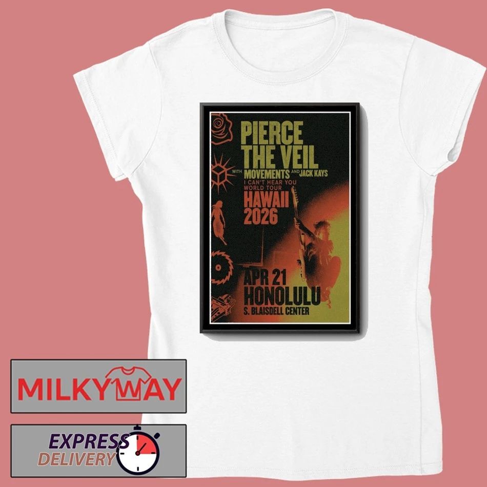 Pierce The Veil Neal S. Blaisdell Arena, Honolulu 2026 Poster shirt