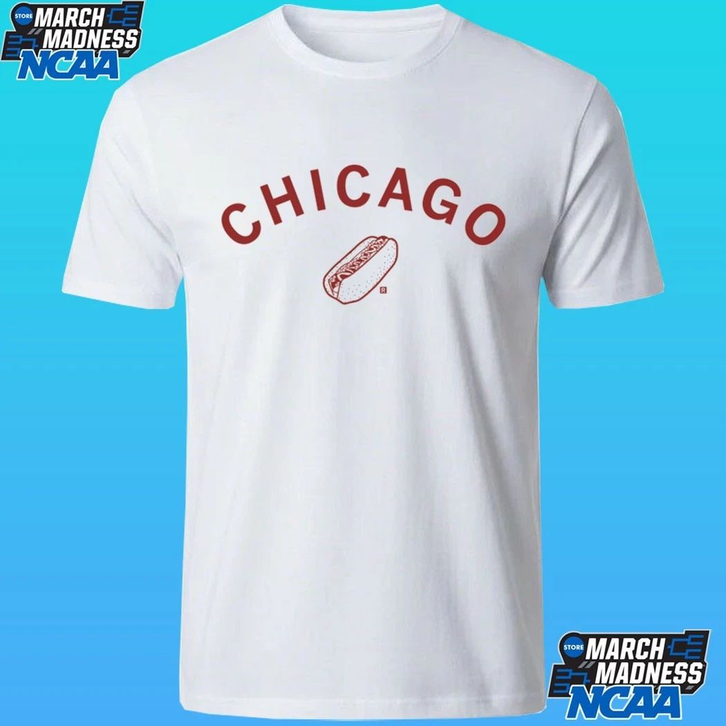 Chicago Hot Dog Curved Ringer Shirt