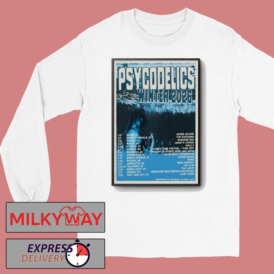 Poster The Psycodelics 2026 Winter Tour shirt