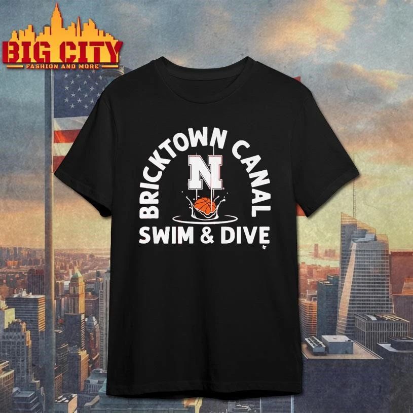 Nebraska Basketball Bricktown Canal Swim & Dive Graphic Shirt